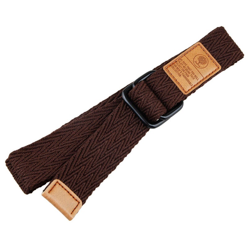 moonsix Canvas Web Belts for Men, Military Style D-ring Buckle Men's Belt, Brown 2 - Image 2